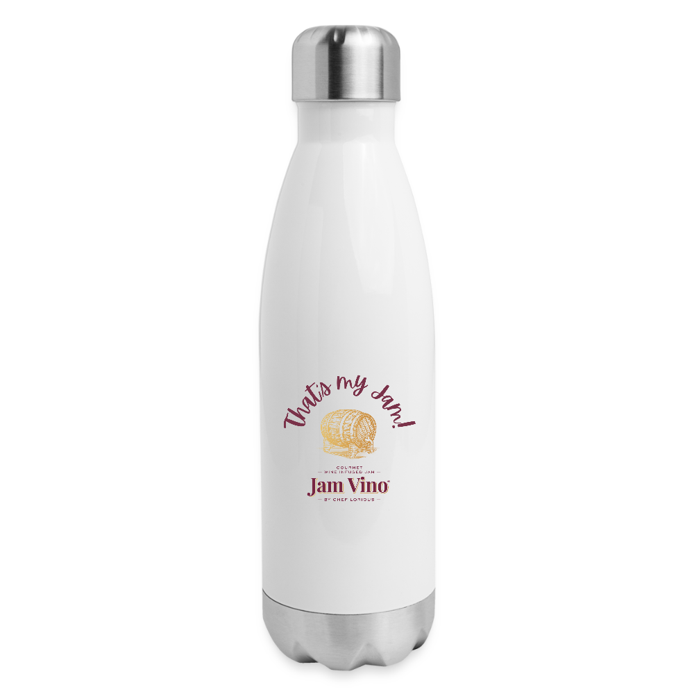 Jam Vino 17 oz Stainless Steel Insulated Water Bottle – Hot & Cold Drinks - white