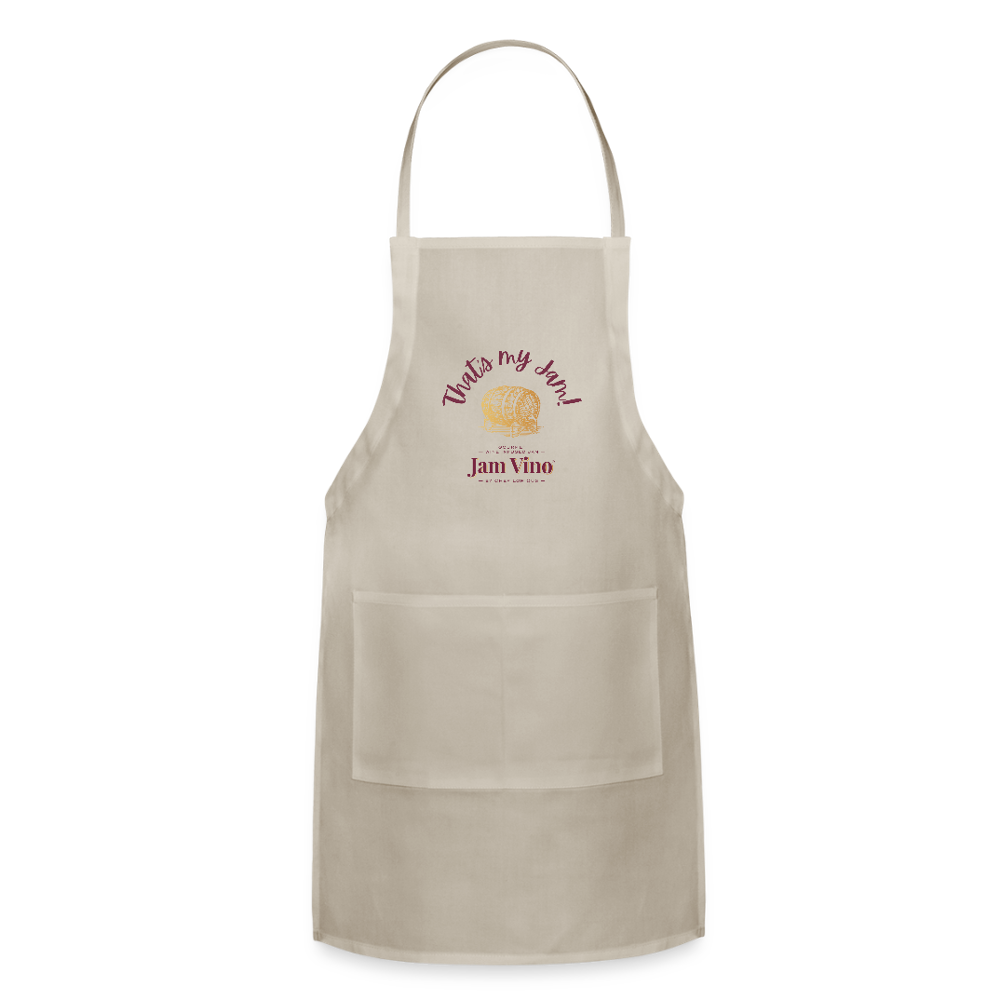 Jam Vino Adjustable Cotton Apron – Cooking & Kitchen Essentials With Pockets - natural
