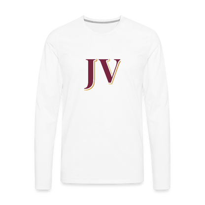 JV Premium Long Sleeve T-Shirt – Soft 100% Cotton Unisex Tee - white