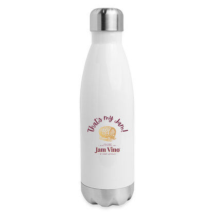 Jam Vino 17 oz Stainless Steel Insulated Water Bottle – Hot & Cold Drinks - white