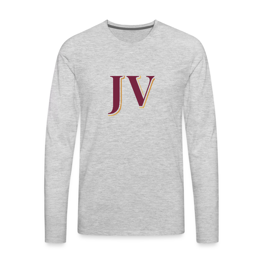 JV Premium Long Sleeve T-Shirt – Soft 100% Cotton Unisex Tee - heather gray