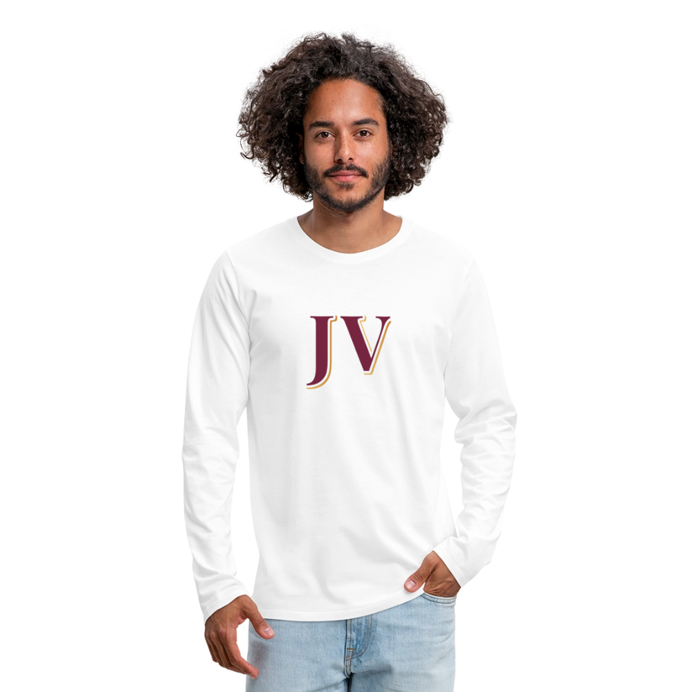 JV Premium Long Sleeve T-Shirt – Soft 100% Cotton Unisex Tee - white
