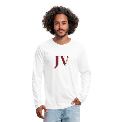 JV Premium Long Sleeve T-Shirt – Soft 100% Cotton Unisex Tee - white