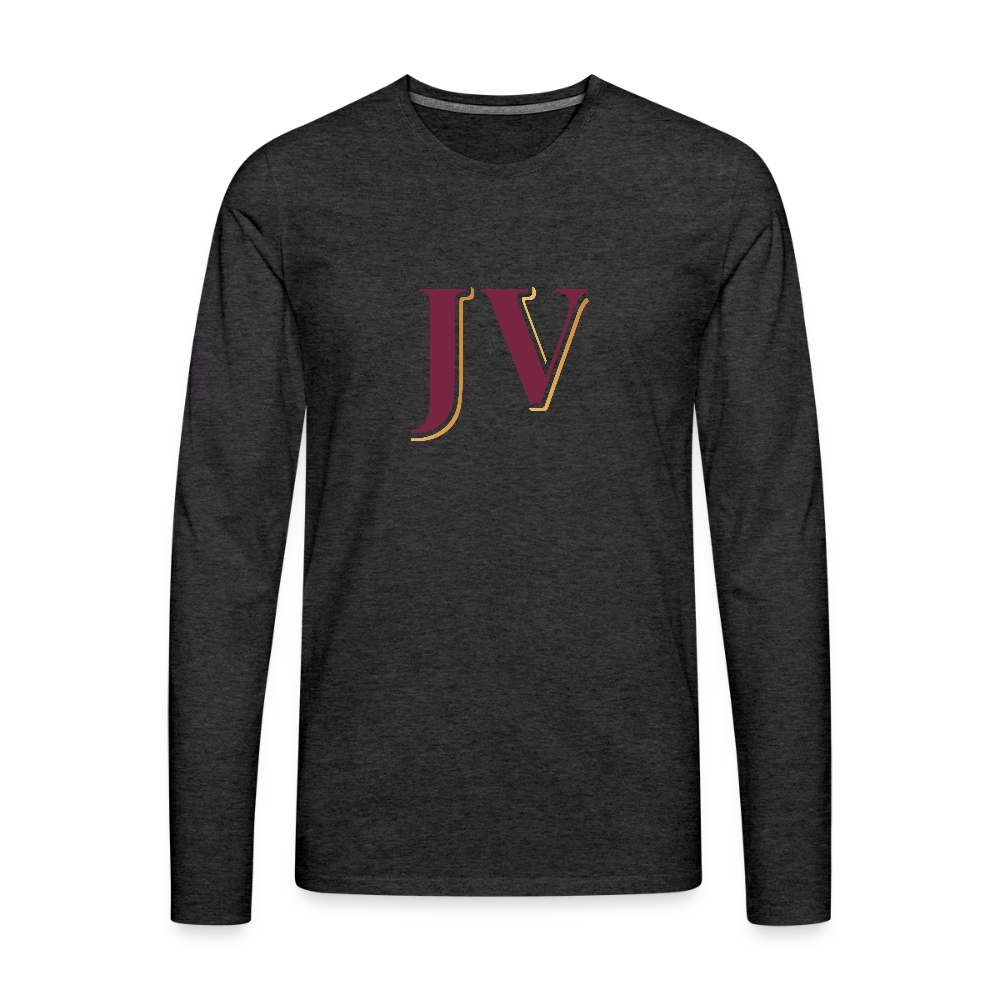JV Premium Long Sleeve T-Shirt – Soft 100% Cotton Unisex Tee - charcoal grey