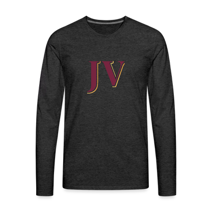 JV Premium Long Sleeve T-Shirt – Soft 100% Cotton Unisex Tee - charcoal grey