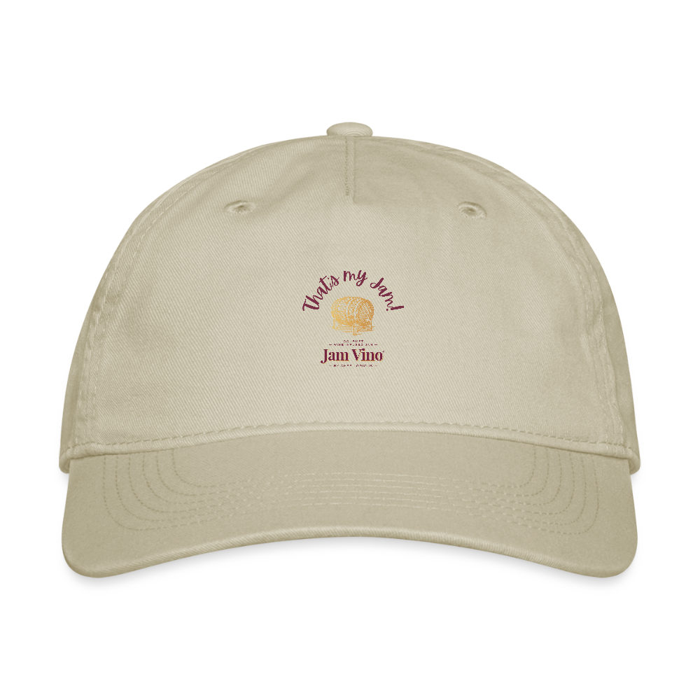 Jam Vino Organic Cotton Baseball Cap – Sustainable Adjustable Hat - khaki