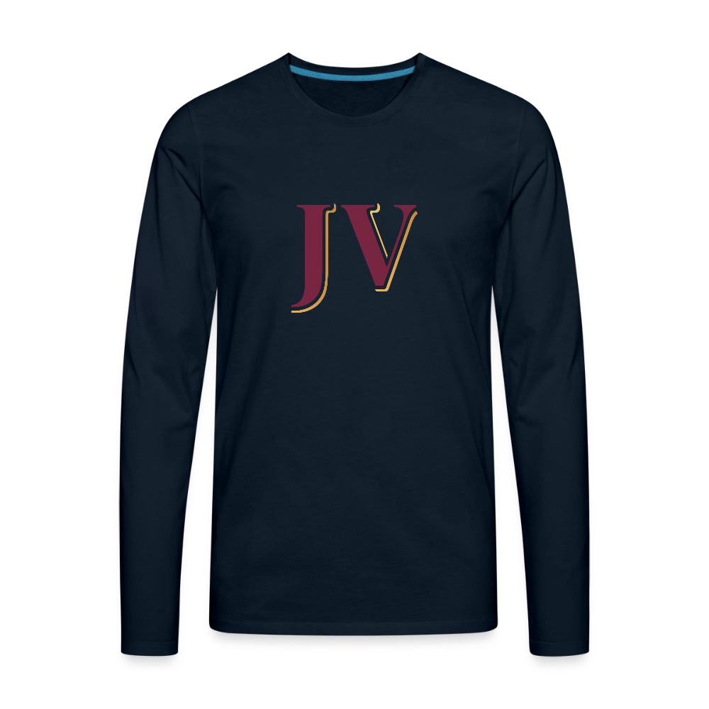 JV Premium Long Sleeve T-Shirt – Soft 100% Cotton Unisex Tee - deep navy