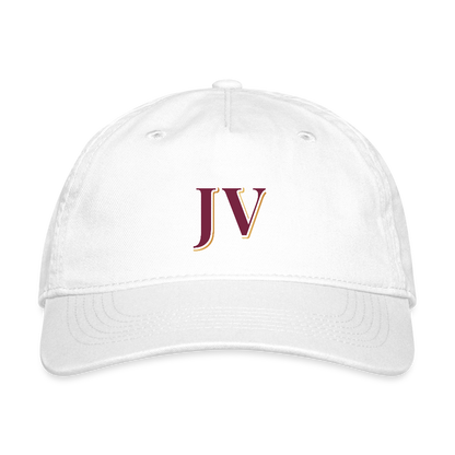 JV Organic Cotton Baseball Cap – Sustainable Adjustable Hat - white