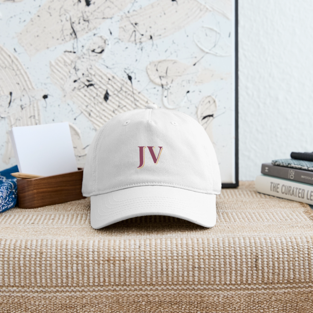 JV Organic Cotton Baseball Cap – Sustainable Adjustable Hat - white