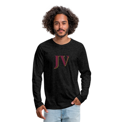 JV Premium Long Sleeve T-Shirt – Soft 100% Cotton Unisex Tee - charcoal grey