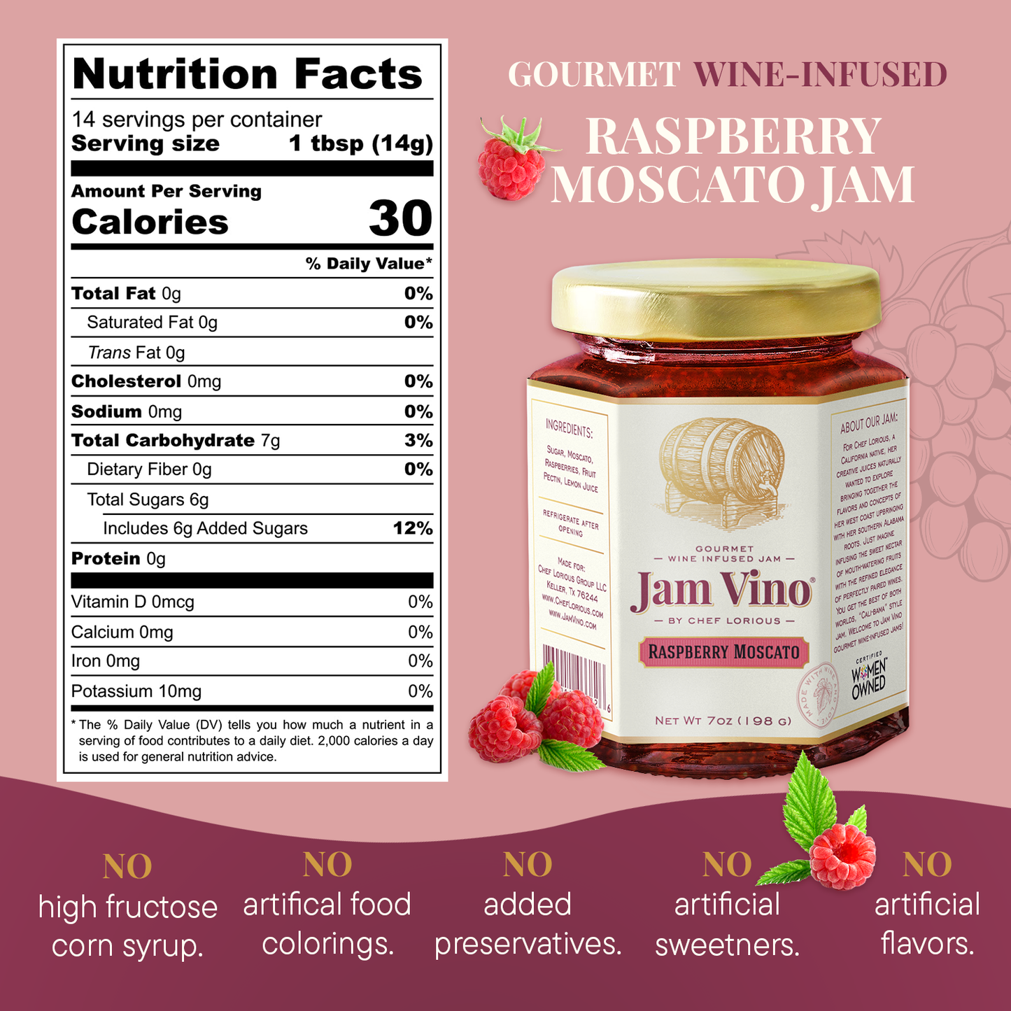 Raspberry Moscato Jam